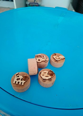 Ahşap Çiftlik Hayvanları ve Traktör Damgaları - Görsel 2