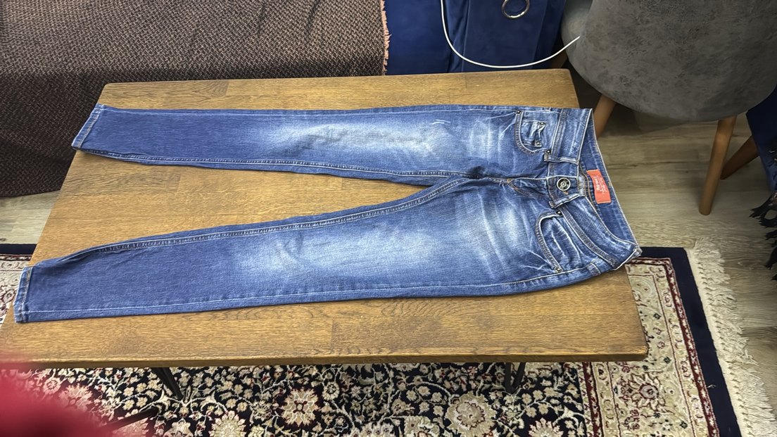 Parlak Mavi Kadın Denim Jean - Görsel 4