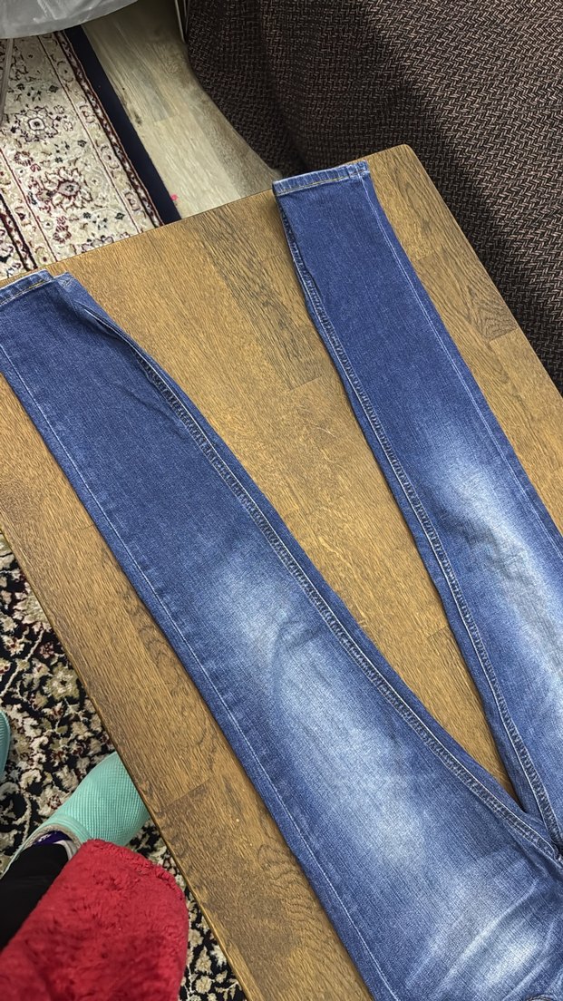 Parlak Mavi Kadın Denim Jean - Görsel 5