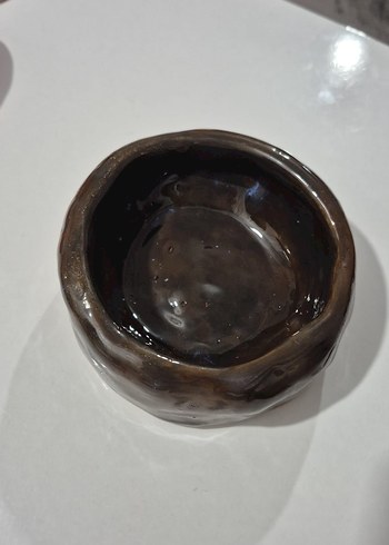 Koyu Kahverengi Seramik el yapımı - Görsel 2