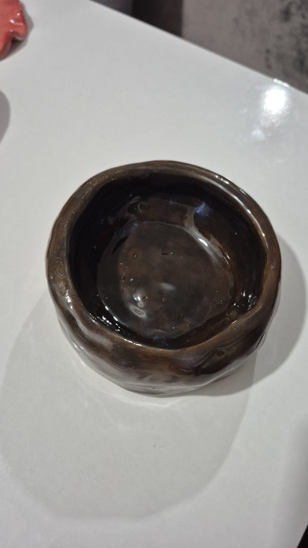 Koyu Kahverengi Seramik el yapımı - Görsel 2