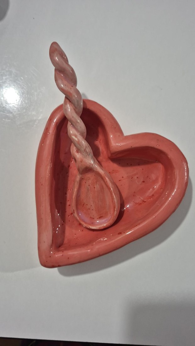 Kırmızı Kalp tabak - Görsel 3