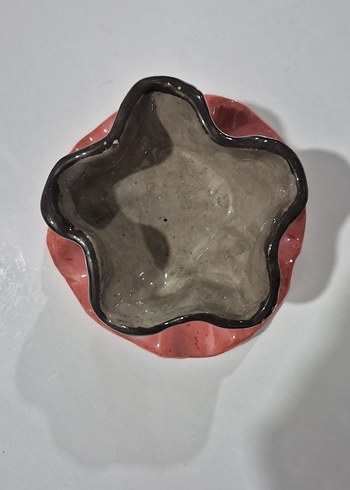 Kırmızı Tabanlı Gri Yıldız el yapımı - Görsel 2