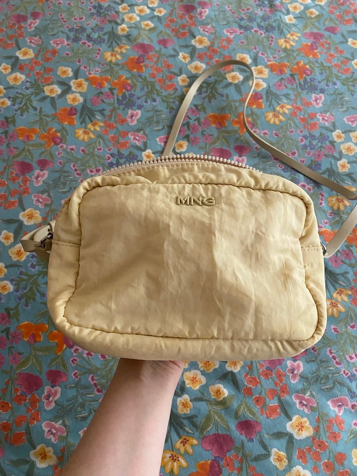 Sarı MNG Fermuarlı Kadın Makyaj Çantası - Görsel 2