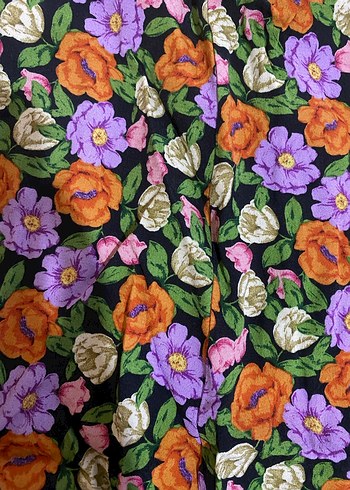 Çiçek Desenli Uzun Bohem Etek - Görsel 3