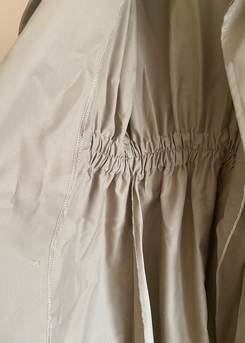 Kadın Bej Kemerli Uzun Keten Trençkot - Görsel 4