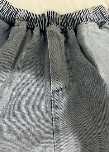 Düğmeli Midi Kadın Kot Ceket ve kot pantolon takım - Görsel 7