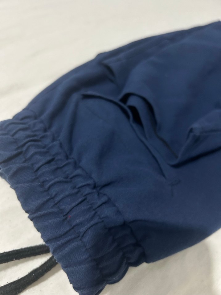 Erkek Koyu Mavi Fermuarlı Rahat Eşofman Altı - Görsel 3