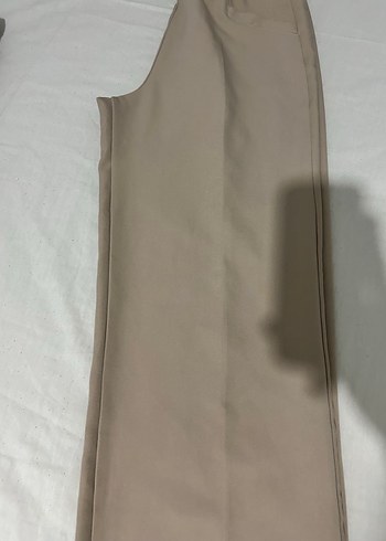 Bej Kadın Bol Kesim Kumaş Pantolon - Görsel 4