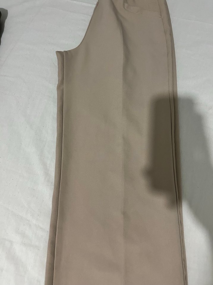 Bej Kadın Bol Kesim Kumaş Pantolon - Görsel 4