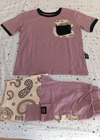 Pastel Pembe Erkek çocuk pamuklu Sokak Stili Takımı - Görsel 12