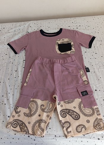 Pastel Pembe Erkek çocuk pamuklu Sokak Stili Takımı - Görsel 3