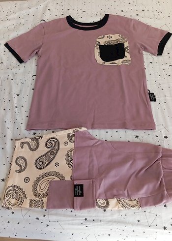 Pastel Pembe Erkek çocuk pamuklu Sokak Stili Takımı - Görsel 9