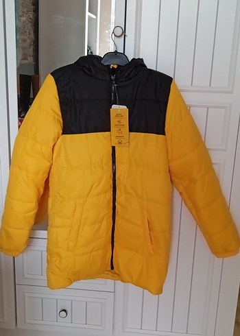 Sarı Siyah Fermuarlı Erkek Çocuk Mont - Görsel 10