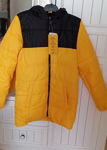 Sarı Siyah Fermuarlı Erkek Çocuk Mont - Görsel 16