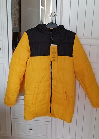 Sarı Siyah Fermuarlı Erkek Çocuk Mont - Görsel 11