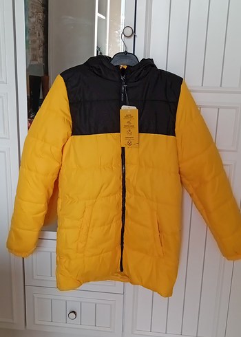 Sarı Siyah Fermuarlı Erkek Çocuk Mont - Görsel 12