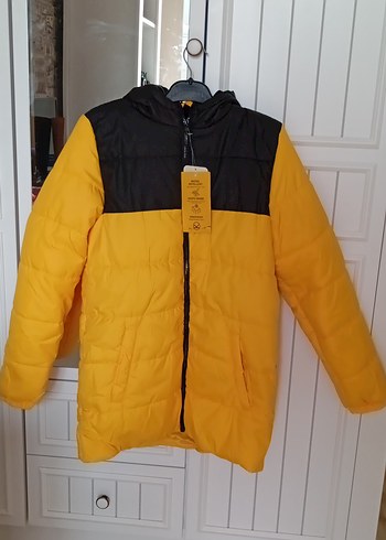 Sarı Siyah Fermuarlı Erkek Çocuk Mont - Görsel 8