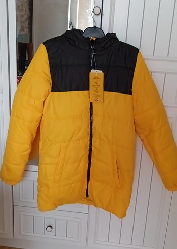 Sarı Siyah Fermuarlı Erkek Çocuk Mont - Görsel 2