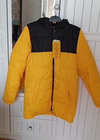 Sarı Siyah Fermuarlı Erkek Çocuk Mont - Görsel 5