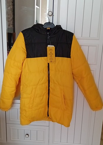 Sarı Siyah Fermuarlı Erkek Çocuk Mont - Görsel 6