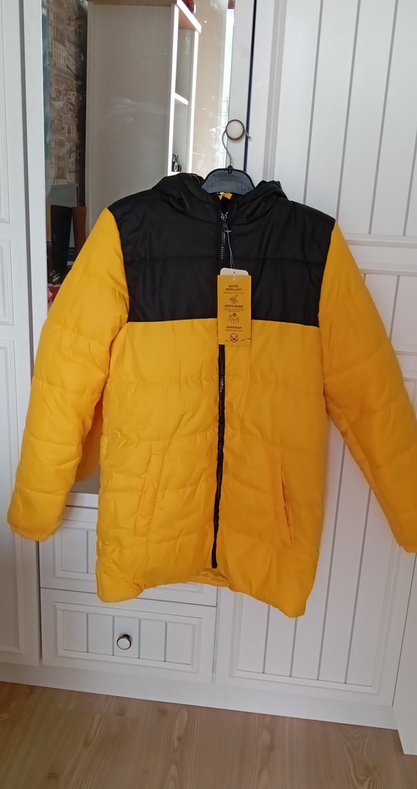 Sarı Siyah Fermuarlı Erkek Çocuk Mont - Görsel 3