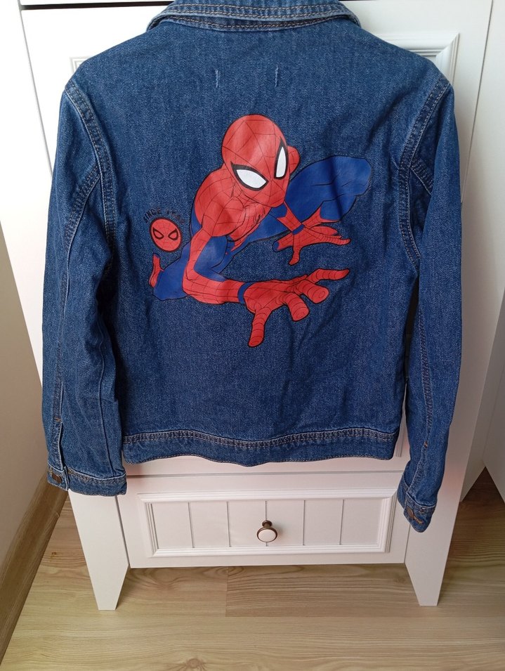 Düğmeli Lacivert erkek çocuk Denim Ceket - Görsel 3