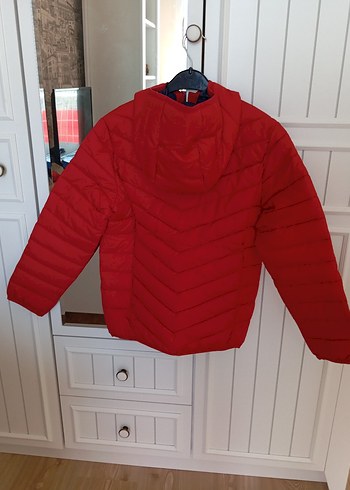 Parlak Kırmızı Erkek Çocuk Fermuarlı Mont - Görsel 7