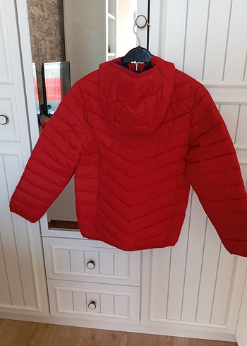 Parlak Kırmızı Erkek Çocuk Fermuarlı Mont - Görsel 8