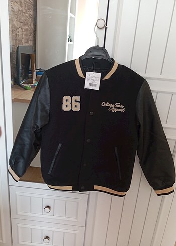 Düğmeli Siyah Erkek çocukDeri Ceket - Görsel 10