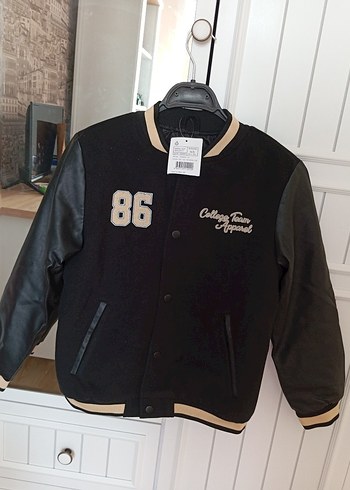 Düğmeli Siyah Erkek çocukDeri Ceket - Görsel 18