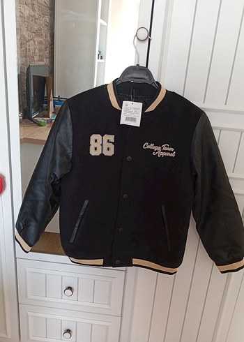 Düğmeli Siyah Erkek çocukDeri Ceket - Görsel 11