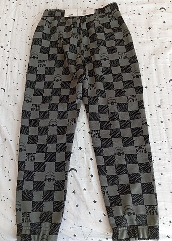 Gri Desenli Erkek Çocuk Bol Kesim Eşofman - Görsel 10