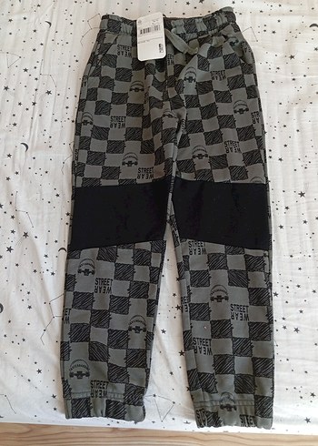 Gri Desenli Erkek Çocuk Bol Kesim Eşofman - Görsel 4