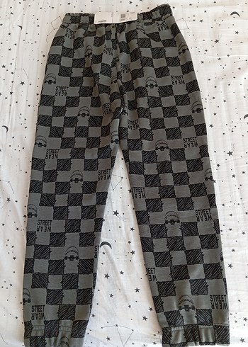 Gri Desenli Erkek Çocuk Bol Kesim Eşofman - Görsel 9