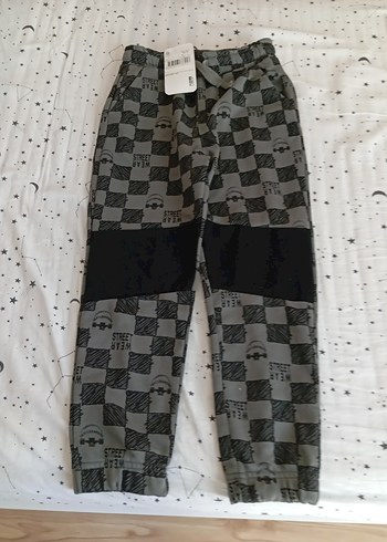 Gri Desenli Erkek Çocuk Bol Kesim Eşofman - Görsel 3