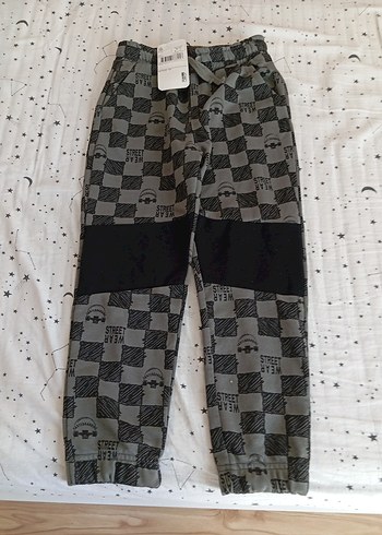 Gri Desenli Erkek Çocuk Bol Kesim Eşofman - Görsel 2