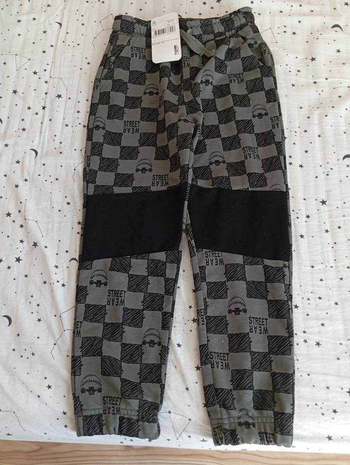 Gri Desenli Erkek Çocuk Bol Kesim Eşofman - Görsel 4