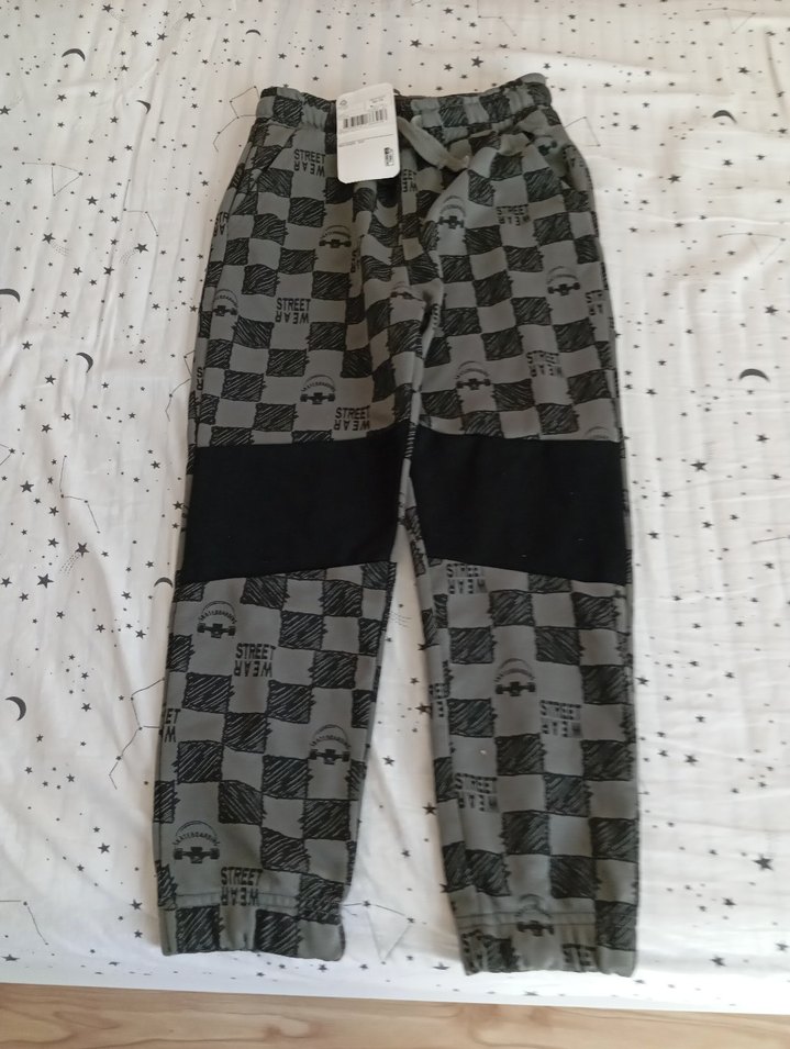 Gri Desenli Erkek Çocuk Bol Kesim Eşofman - Görsel 3