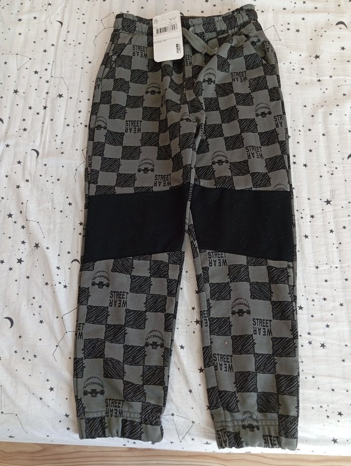 Gri Desenli Erkek Çocuk Bol Kesim Eşofman - Görsel 5