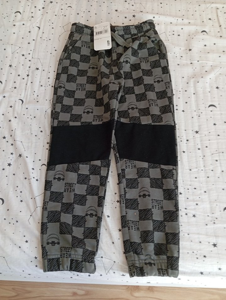 Gri Desenli Erkek Çocuk Bol Kesim Eşofman - Görsel 2