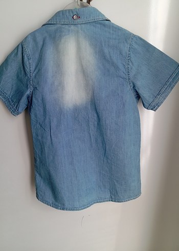 Erkek Çocuk Renkli Batik Desenli Denim Gömlek - Görsel 3