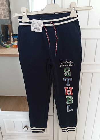 Erkek çocuk Siyah Baskılı Rahat Kesim Eşofman Altı - Görsel 6