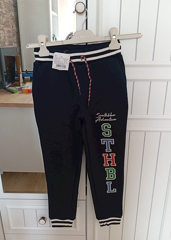 Erkek çocuk Siyah Baskılı Rahat Kesim Eşofman Altı - Görsel 2