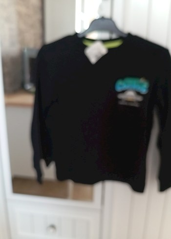 Erkek Çocuk pamuklu Siyah Baskılı Sweatshirt - Görsel 12