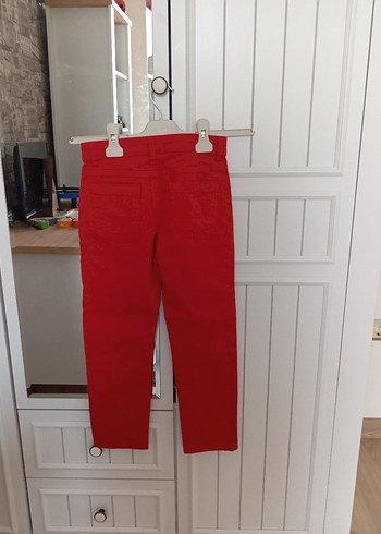 Parlak Kırmızı Erkek Çocuk Slim Denim Pantolon - Görsel 9