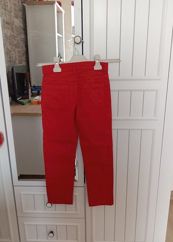 Parlak Kırmızı Erkek Çocuk Slim Denim Pantolon - Görsel 10