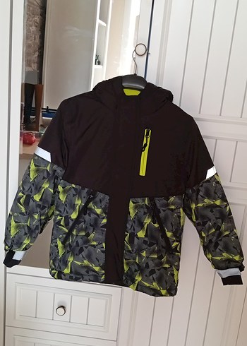 Erkek Çocuk Siyah Desenli Fermuarlı mont - Görsel 13