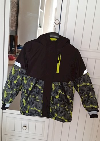 Erkek Çocuk Siyah Desenli Fermuarlı mont - Görsel 12