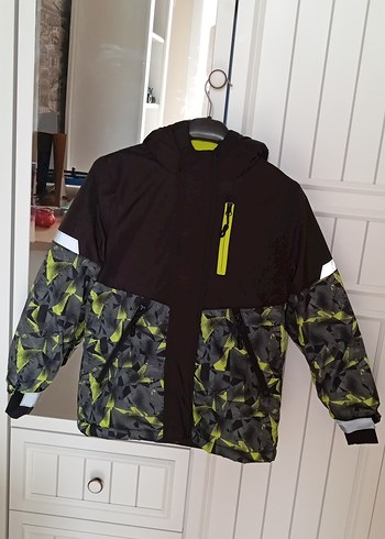 Erkek Çocuk Siyah Desenli Fermuarlı mont - Görsel 11